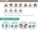 ゆるい【絵文字】アニメーション（2種類）描きます 「80種類以上から選べる！」Twitch配信の絵文字に！ イメージ6