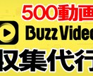 格安！バズビデオ用動画を500動画収集します 面倒な動画集めを1500円で代行します イメージ1