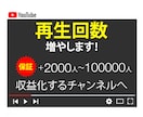 Youtube再生回数２０００回増まで拡散します ♫最大１００万回再生♫再生回数＋２０００回増えるまで集客 イメージ1