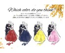 あなたの似顔絵でドレス色当てクイズキット作成します データ納品or物品配送(額縁/投票箱/投票用紙/クイズ用紙) イメージ3