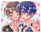 SNS等のアイコン作成致します 少しレトロチックでキラキラなイラストが得意です(☆꒳☆) イメージ1