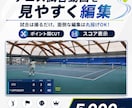テニスの試合動画をスコア付きで見やすく編集します 試合は撮るだけ。面倒なカットとスコア入力は丸投げOK！ イメージ1