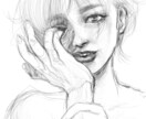 iPadで線画イラスト描きます 繊細な人物の線画イラスト描きます。完全に扱いづらいです。 イメージ2