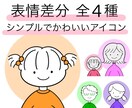 パッと目を引く好印象なアイコンを作成します にっこり笑顔がかわいいシンプルなイラストです イメージ1