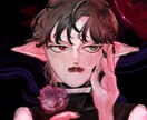 SNS･配信用キャラクターイラスト制作します 儚く、中性的なイラストをアイコンや1枚絵にしてお届けします イメージ2