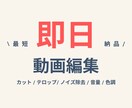 動画編集賜ります 動画のカット・テロップ挿入なら即日納品対応可能です イメージ1
