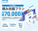 月額7万円(税抜)～デザイン業務が頼み放題できます WEBから印刷物まで社内のデザインが頼み放題 イメージ1