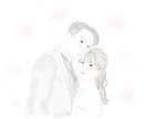思い出に残る結婚式の似顔絵イラストお描きします ウェルカムボードや両親贈呈品にもオススメ！ イメージ7