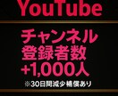 YouTubeチャンネル登録者数増加します チャンネル登録者数+1000人宣伝します! イメージ1