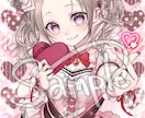商用込◎バレンタイン量産イラスト制作します 超ラブリーな指ハートをした女の子のイラストができます！ イメージ2