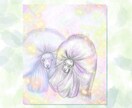 愛するペットちゃんのキラキラ似顔絵をお描きします 柔らかな木漏れ日の中にいる優しい雰囲気の似顔絵をお描きします イメージ9
