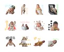 お子様・ペットの写真を使ったラインスタンプ作ります 記念に！プレゼントに！かわいい姿をスタンプで残そう！ イメージ1