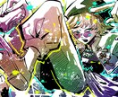 極彩色×躍動感｜和風中華アジアンダーク描きます 視線を奪う極彩色×躍動感あふれる一枚絵を制作します イメージ2