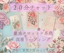 20分間＊リアルタイム鑑定＊20分間占います 2種の占術×霊感×心理学で本格鑑定＊恋愛・仕事・人間関係など イメージ1