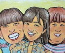 A4サイズ 額付き☆手作り感溢れる似顔絵制作します さりげないサイズ感がグット♪ 贈り物に大変喜ばれます。 イメージ6