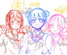 可愛い女の子のイラスト描きます 立ち絵、SNS用のアイコンなど◎ イメージ1