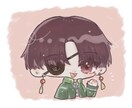 上半身のミニキャラ（デフォルメ）イラストを描きます 背景なし➕簡単な背景ありのイラスト制作をします イメージ1
