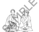 前撮り写真を元にイラストをお描き致します 幸せをカタチにしてみませんか？ イメージ5