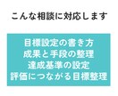 評価者・被評価者の目標設定を添削・改善します 4つの観点から目標設定を確認し、改善点を具体的にお伝えします イメージ2