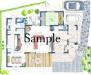 戸建て 暖かい手書き間取り図作成します プレゼンや不動産広告、今まで住んだおうちの記念などに！ イメージ1