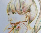 色鉛筆画かきます 紙に描きしますので、色鉛筆独特の優しい雰囲気に仕上がります♡ イメージ1