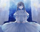 青と秋色のやさしい水彩で歌ってみたMVを彩ります 透明感ある青と秋色を掛け合わせた水彩イラスト イメージ4