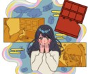 かわいい女の子の人物イラストを描きます Y2K、夜空、レトロ等、イメージに合ったイラストを描きます！ イメージ3