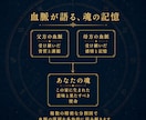 魂の系譜書✧先祖と家系の宿命を本格鑑定します 父方・母方の血脈に眠る魂の記憶を約30頁で完全解読 イメージ4