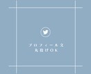 丸投げでOK！Twitterプロフィール作成します アカウントを教えて頂くだけで大丈夫です イメージ1