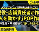 現場のプロが作成！「人を動かすPOP」作ります 豊富な現場経験で、ターゲットに刺さる言葉とデザインを提案。 イメージ1