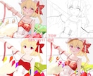 可愛い女の子のイラスト描きます スイーツやフルーツ、可愛いお洋服を描くのが得意です！ イメージ6