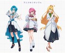 キャラクター等身立ち絵制作いたします 商用利用◎TRPGやゲームの立ち絵に！ イメージ3