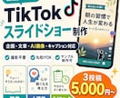 顔出し不要！TikTokスライドショーを制作します テーマを送る！企画・文章・画像・キャプションまでまとめて制作 イメージ1