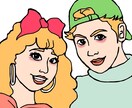 タイプは6通り！ポップな似顔絵お描きします お子様からご年配まで☆プレゼントや待受画面、アイコンなどに イメージ1