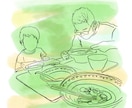 思い出を絵本風イラストにします 大切な思い出を、絵本の1ページに。 イメージ5
