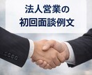 法人営業の初回面談例文教えます 信頼を得る初回面談の会話例文です イメージ1