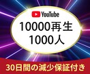 YouTube 再生回数 & 登録者を増やします ⭐️チャンネル登録者1000人⭐️再生１万回をサポート⭐️ イメージ1