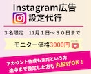 Instagram広告の設定代行します 【11月限定3名】3000円Instagram広告の設定代行 イメージ1