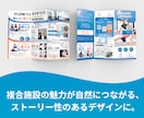 伝わる三つ折りパンフレットをデザインします 初めてでも安心！マーケティング視点で構成からご提案します イメージ3