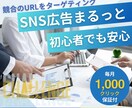毎月1000クリック保証のSNS広告運用代行します ＼広告で“失敗したくない”あなたへ／競合URLターゲティング イメージ1