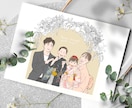 シンプルお洒落で似てる✨きれいめ似顔絵を描きます 結婚祝/誕生日/記念日/還暦祝/プレゼントに◎ イメージ1