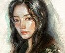 手描き水彩　温かみのある似顔絵を制作します 大切な人に、かたちに残る思い出を イメージ1