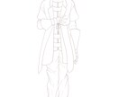 オリジナルキャラクターの立ち絵線画を描きます あなたの想像力を美しいイラストにてお届けします イメージ7