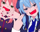 アニメ塗りでかわいいイラストを描きます 動画用、スチル、アイコン等、サムネイラストをご希望の方に イメージ2