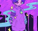 地雷系・病みかわ女の子イラスト制作します オリキャラ・創作女子向けにどうぞ！最短即日納品です！ イメージ4