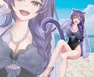 色気のある立ち絵イラストを描きます コケティッシュな少女、中性的な男性が得意です イメージ2