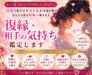 お相手の本音と今後の流れを霊視で鑑定します お相手の本音・現在の気持ち・復縁・今後の流れ丁寧に鑑定します イメージ1