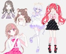 キュートなイラストお描きします アイコン、グッズ、動画用、イラストカード制作に♡ イメージ7