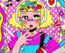 ポップ画風な1枚絵を描きます 鮮やかな色合いと勢いのある構成で誰よりも目立つ1枚に イメージ5