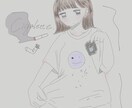 女の子イラスト描きます 女の子のラフなイラストお試し価格で描きます イメージ1